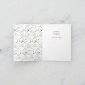 ホッキョクグマの赤ちゃんシャワーピンクの女の子 サンキューカード (内部)