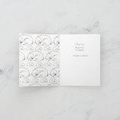 ホッキョクグマの赤ちゃんシャワー冬男女兼用灰色 サンキューカード (内部)