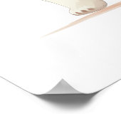 ホッキョクグマの赤ちゃんシャワー歓迎サイン ポスター (角)