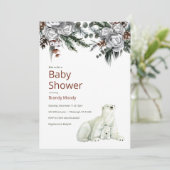 ホッキョクグマの赤ちゃんシャワー 招待状 (スタンド正面)