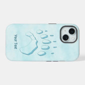 ホッキョクグマの足跡 OtterBox iPhoneケース iPhone 15ケース (裏面横)
