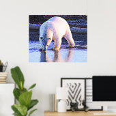 ホッキョクグマの飲酒 ポスター (ホームオフィス)