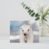 ホッキョクグマはがき ポストカード (スタンド正面)