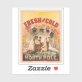 ホッキョクグマはラガービールのマグカップを楽しんでいる シール (シート)