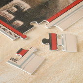 ホッキョクグマはラガービールのマグカップを楽しんでいる ジグソーパズル (側面)