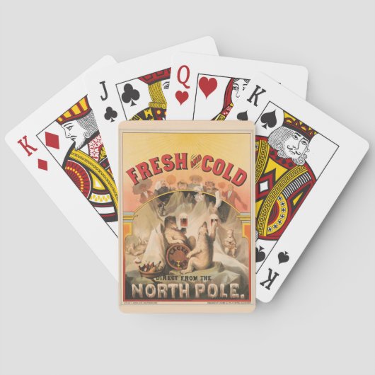 ホッキョクグマはラガービールのマグカップを楽しんでいる トランプ (裏面)