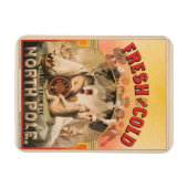 ホッキョクグマはラガービールのマグカップを楽しんでいる マグネット (横)