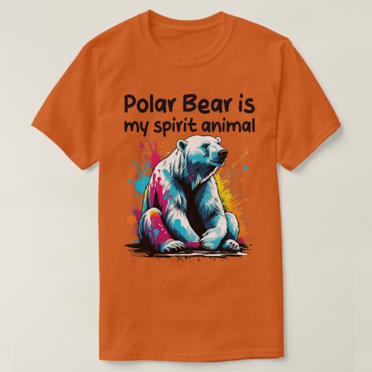 ホッキョクグマは私の霊性動物だ Tシャツ (デザイン正面)