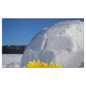 ホッキョクグマひまわり花柄生地 ファブリック (ファットクウォーター)