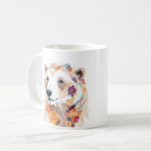 ホッキョクグマよくはしゃぐ愛らしいおもしろいカラフル動物 コーヒーマグカップ (正面左)