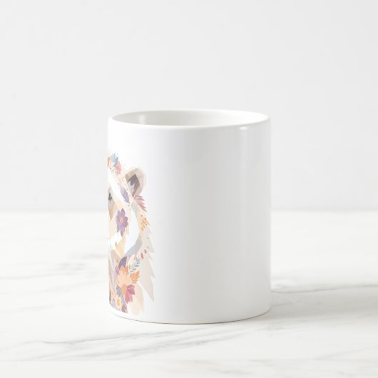 ホッキョクグマよくはしゃぐ愛らしいおもしろいカラフル動物 コーヒーマグカップ (中央)