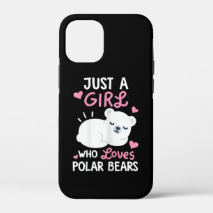 ホッキョクグマを愛する女の子だけの動物愛好家 iPhone 12 MINI ケース