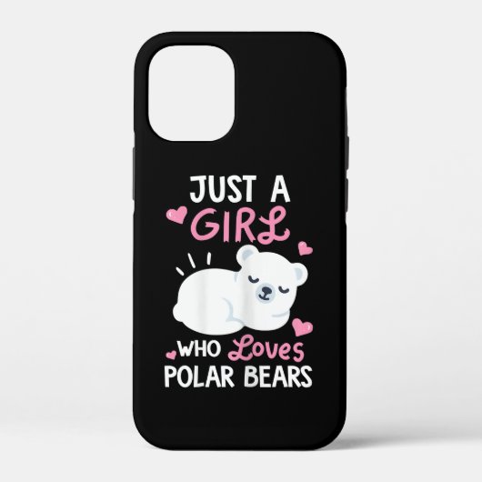 ホッキョクグマを愛する女の子だけの動物愛好家 Case-Mate iPhoneケース (裏面)