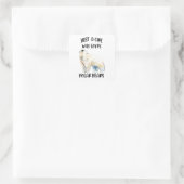 ホッキョクグマを愛する女の子 スクエアシール (バッグ)