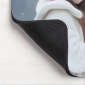 ホッキョクグマを抱く少女 マウスパッド (コーナー)