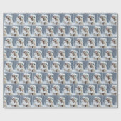 ホッキョクグマを抱く少女 ラッピングペーパー (フラット)