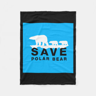 ホッキョクグマを救おう Tシャツ フリースブランケット