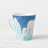 ホッキョクグマイラストレーション カフェラテマグ (左アングル)