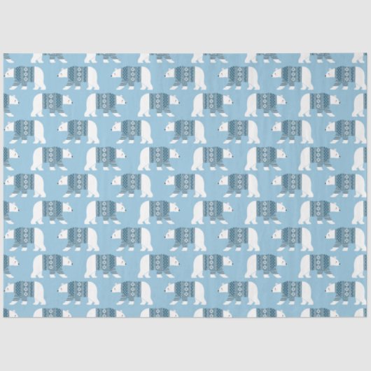 ホッキョクグマティッシュペーパー 薄葉紙 (正面)