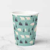 ホッキョクグマパターン(の模様が)あるのクリスマスパーティー 紙コップ (右)