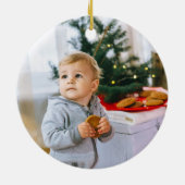 ホッキョクグマパーソナライズされたの装飾品 セラミックオーナメント (裏面)