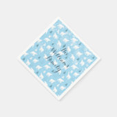 ホッキョクグマパーソナライズされた スタンダードカクテルナプキン (角)