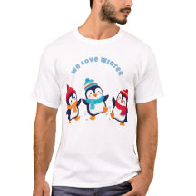 ホッキョクグマファミリーのクリスマスTシャツ