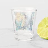 ホッキョクグマフェイクステンドガパーソナライズされたラス ショットグラス (裏面)