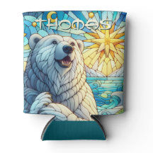 ホッキョクグマフェイクステンドガパーソナライズされたラス