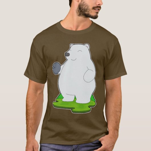 ホッキョクグマボーリングボウリングボール Tシャツ (正面)