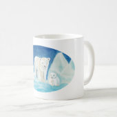 ホッキョクグマ一家 コーヒーマグカップ (正面右)