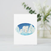 ホッキョクグマ一家 ポストカード (スタンド正面)