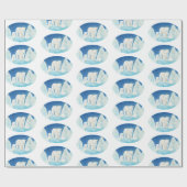 ホッキョクグマ一家 ラッピングペーパー (フラット)