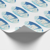 ホッキョクグマ一家 ラッピングペーパー (角)