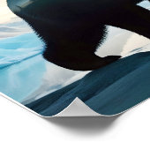 ホッキョクグマ二重被曝自然アウトドア ポスター (角)