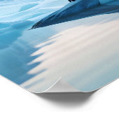 ホッキョクグマ二重被曝自然アウトドア ポスター (角)