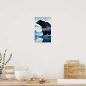 ホッキョクグマ二重被曝自然アウトドア ポスター (キッチン)