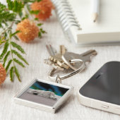 ホッキョクグマ休息 キーホルダー (側面)