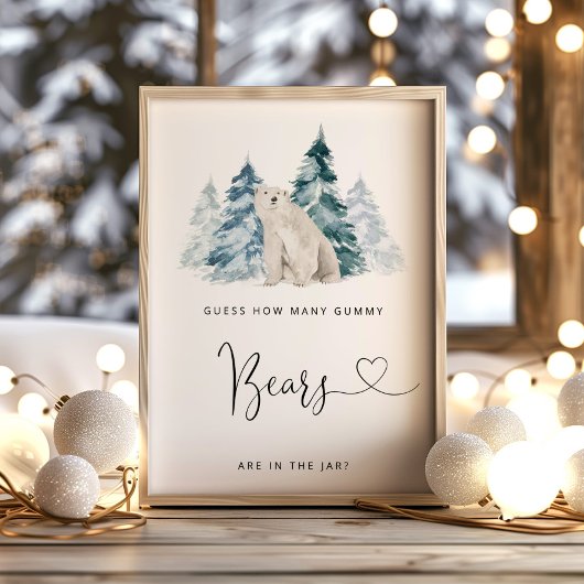 ホッキョクグマ何人のグミクグマを推測 ポスター