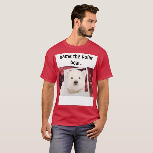 ホッキョクグマ写真 Tシャツ (正面フル)