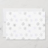 ホッキョクグマ冬のベビーシャワー外は寒い 招待状 (裏面)