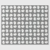 ホッキョクグマ冬のベビーシャワー ラッピングペーパー (フラット)