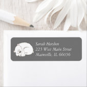 ホッキョクグマ冬のベビーシャワー ラベル (インサイチュ)