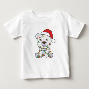 ホッキョクグマ冬の動物ホッキョクグマ ベビーTシャツ