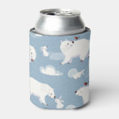 ホッキョクグマ冬ヴィンテージ 缶クーラー (缶正面)