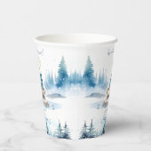 ホッキョクグマ北極冬のベビーシャワーテンプレート 紙コップ (右)