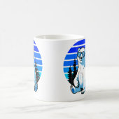 ホッキョクグマ好きのためのクールサングラス ポロ コーヒーマグカップ (中央)