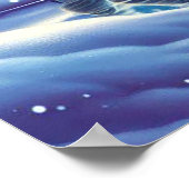 ホッキョクグマ家族の雪の絵を描シーン ポスター (角)