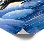 ホッキョクグマ家族の雪の絵を描シーン ポスター (角)