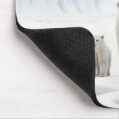 ホッキョクグマ家族オンアイス マウスパッド (コーナー)